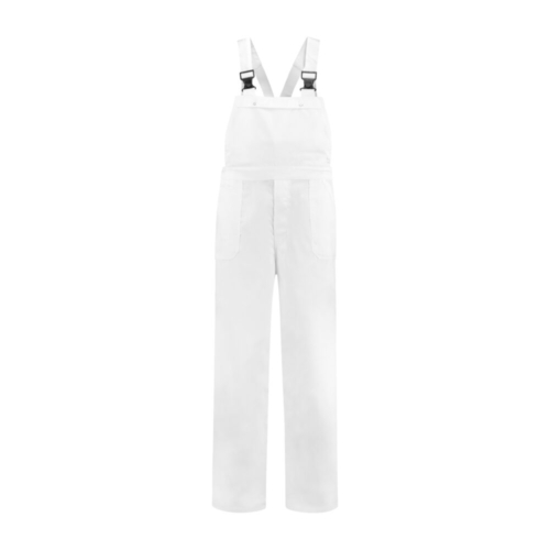 Tuinbroek 100% katoen - Kleur: Wit