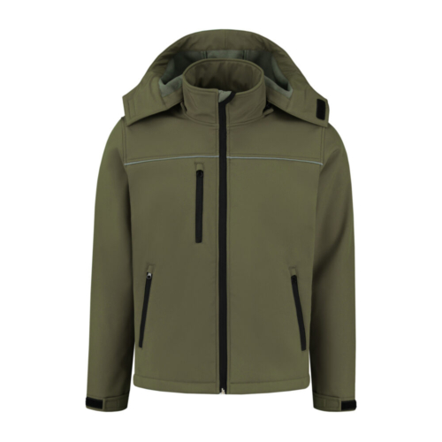 Softshell basic met capuchon – Army