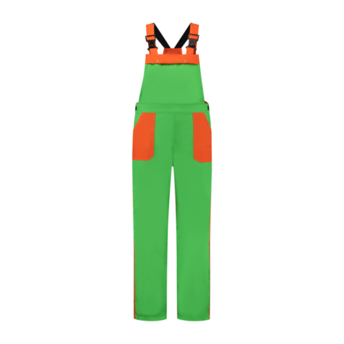 Tuinbroek polyester/katoen – Groen/Oranje