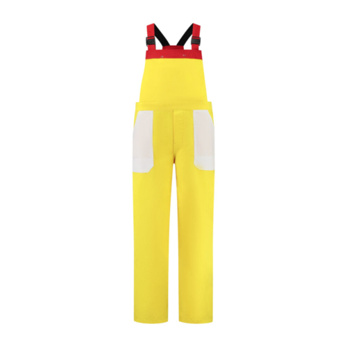 Tuinbroek polyester/katoen – Geel/Wit/Rood