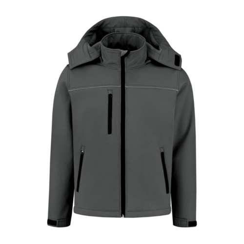Softshell basic met capuchon – Grijs