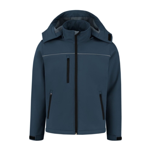 Softshell basic met capuchon – Navy